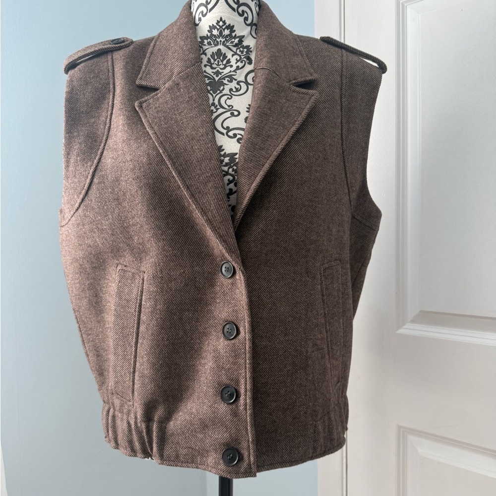 Brown Women's Vest Jacket